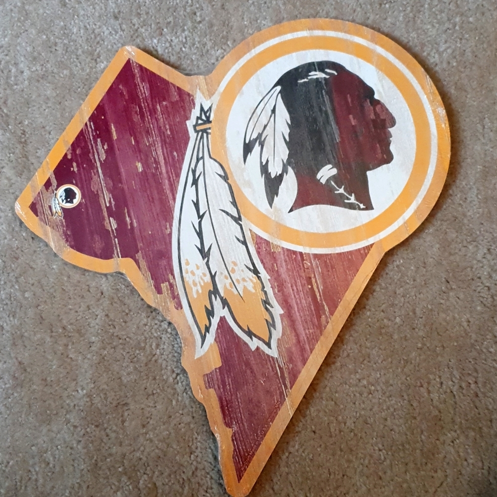 Collectable Redskins wood vintage looking wall art